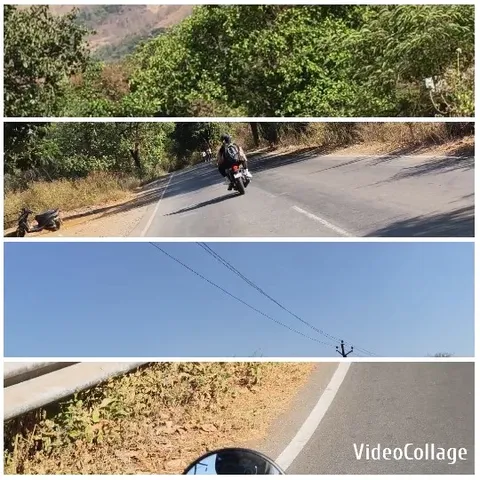 Four Scenic Views of Nature and Road