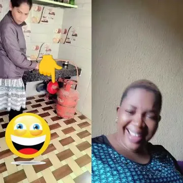 Kitchen Scene with Laughing Person