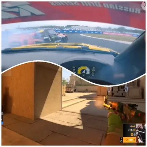 Racing Game and Shooter Gameplay