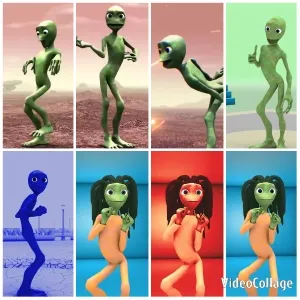 Cartoon Aliens in Various Poses
