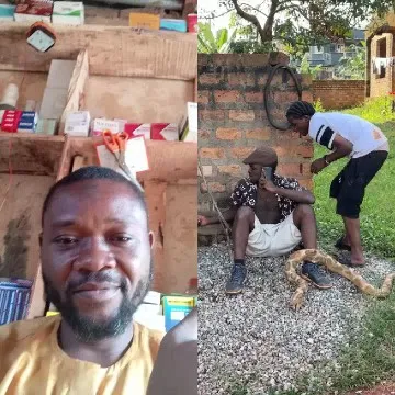 Man with Snake and Friends