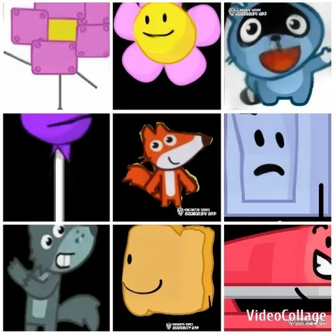 Nine Friendly Cartoon-Like Characters
