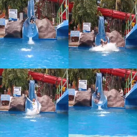 Water Slide Fun at Water Park
