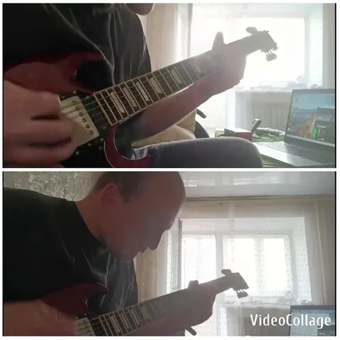 Person Playing Guitar Indoors