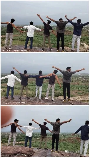 Five Friends Overlooking Scenic View