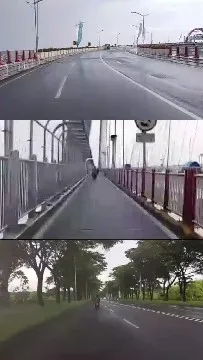 Scenes of Cyclists on Empty Roads