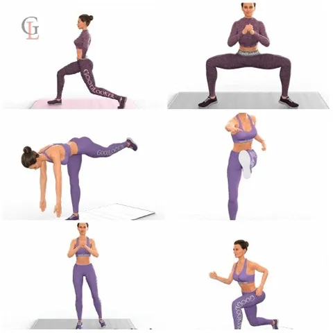 Woman Exercising in Workout Attire
