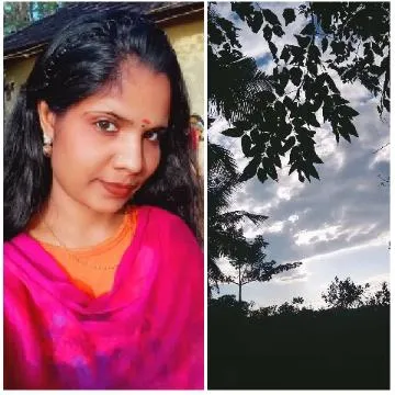 Smiling Woman and Scenic Sky