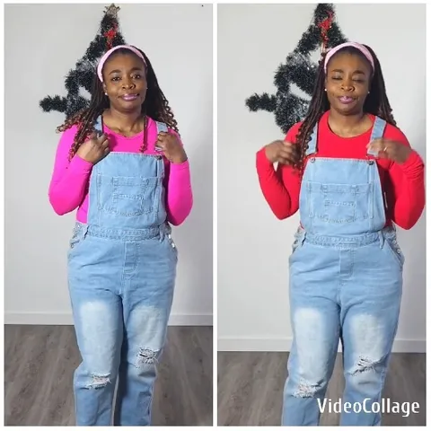 Woman in Pink Shirt and Overalls