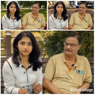 Young Woman and Older Man Talking