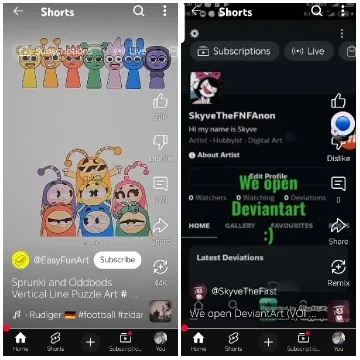 Art Platform and Cartoon Figures