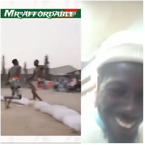Playful Outdoor Activity with Smiling Person