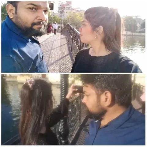 Selfies on Bridge with Scenic View
