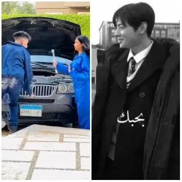 Working on a Car and Formal Portrait