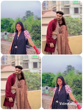Rooftop Posing in Traditional Clothing