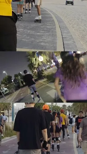 People Roller Skating Outdoors