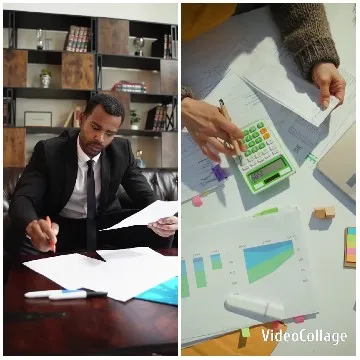 Formal Attire at Desk with Papers