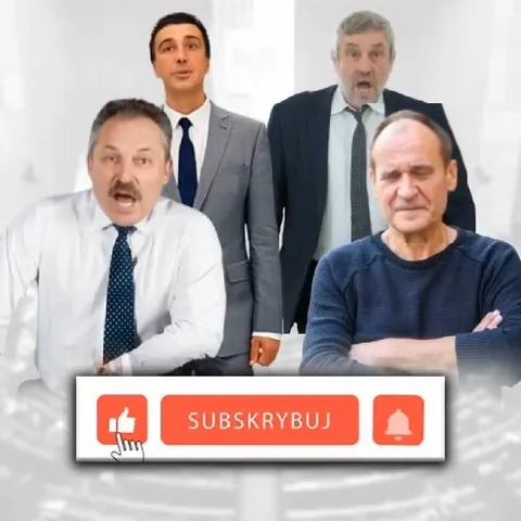 Four Men with Subscribe Button