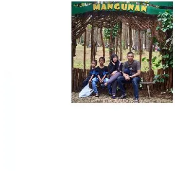 Family at Park with Wooden Arch