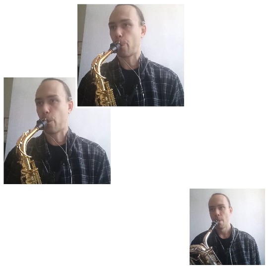 Playing Saxophone in Different Poses
