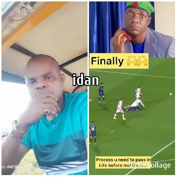 Man Resting with Soccer Match Scene