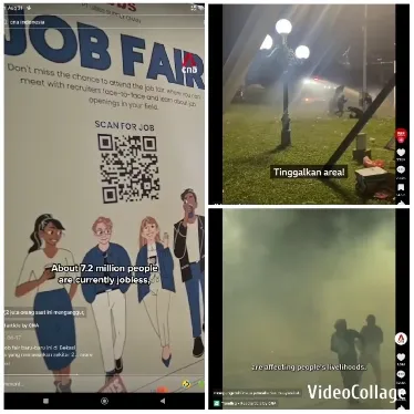 Job Fair, Night Scene, Fog