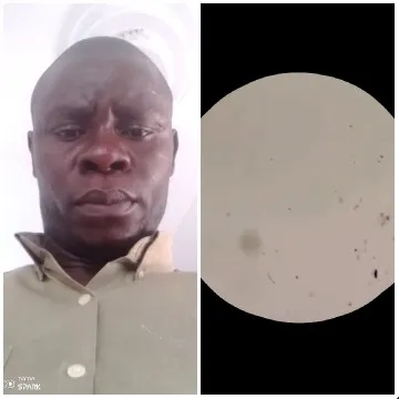 Man and Microscope Pattern