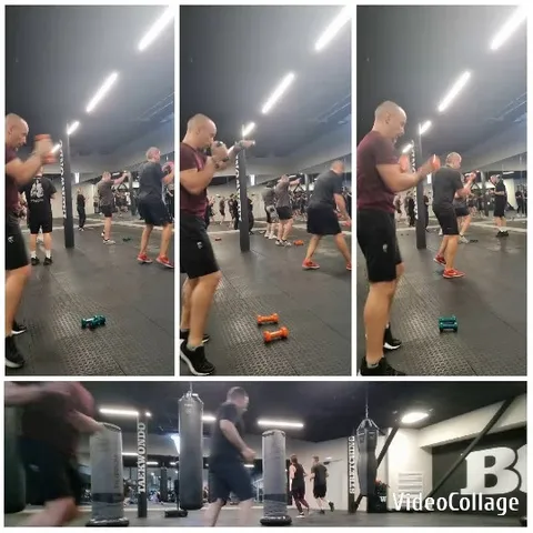 Gym Workout with Punching Bags