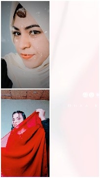 Headscarf and Large Red Cloth