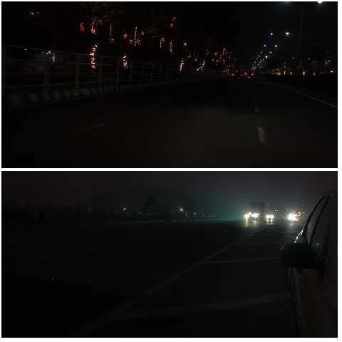 Nighttime Road with Streetlights