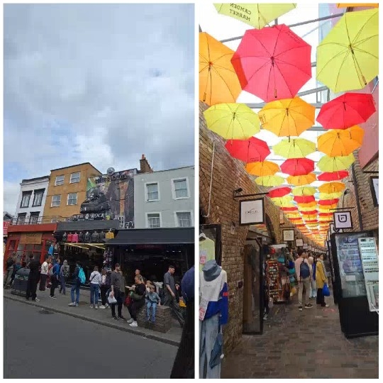 Street Scene and Colorful Umbrella Alley