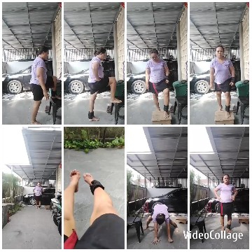 Outdoor Exercise in Carport Area