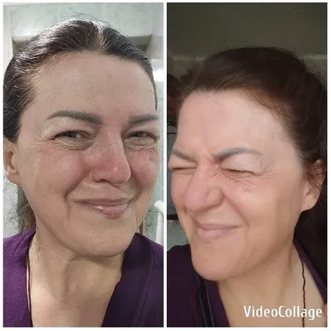 Woman Smiling in Two Expressions
