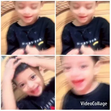 Child Playing Indoors with Motion Blur