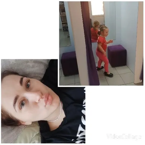 Woman and Girl in Dressing Room