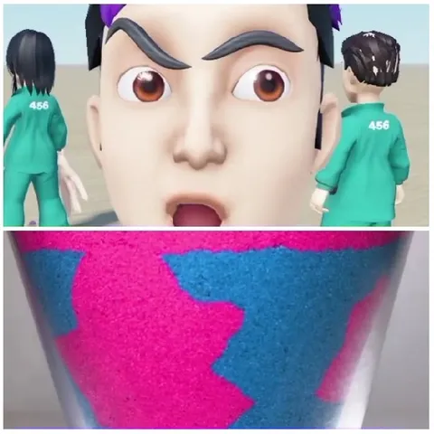 Animated Characters and Colorful Sand