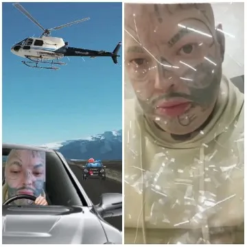 Tattooed Driver with Police Chase