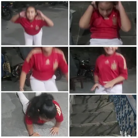 Exercise Session with Staircase View