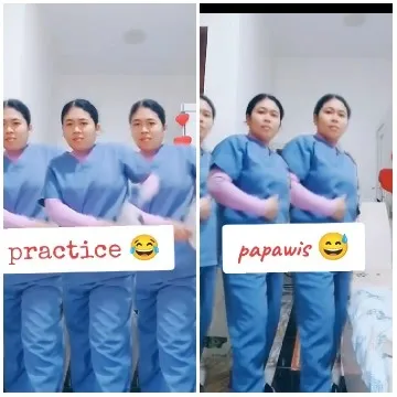 Three Women in Blue Scrubs