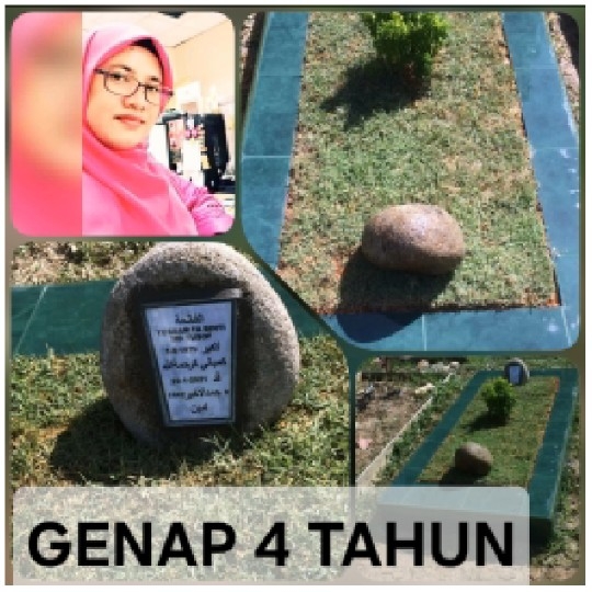 Person in Pink Hijab and Grave Site