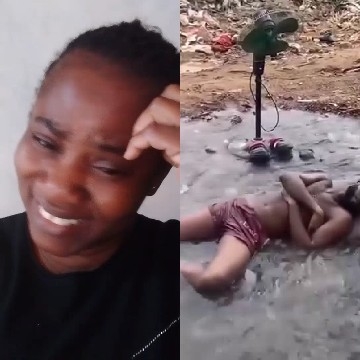 Smiling Person and Water Scene
