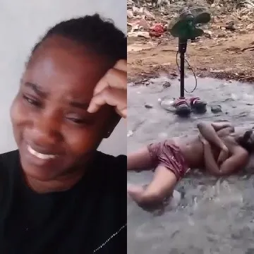 Smiling Person and Water Scene