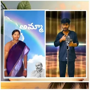 Woman in Sari and Man Speaking