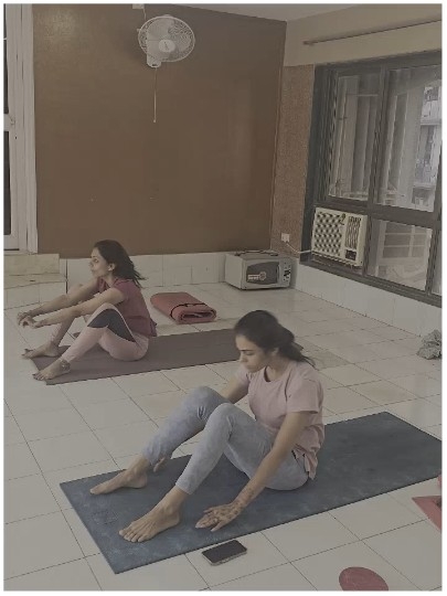 Stretching Session on Yoga Mats