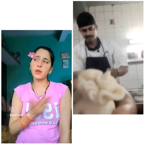 Woman Talking and Chef in Kitchen