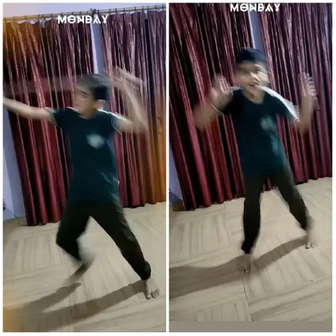 Person Dancing Behind Closed Curtains