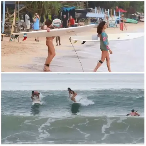 Surfboards on Sandy Beach