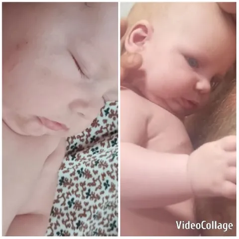 Sleeping Baby and Awake Baby