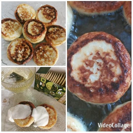 Pancakes on Plates and Close-Up