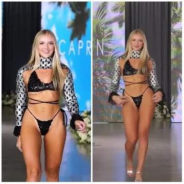 Fashion Model on Tropical Runway